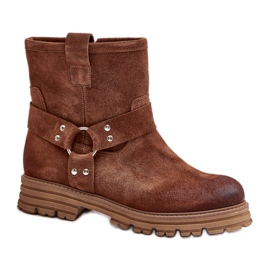 Step in style Kozačky Model Lewski 3610 Brown Suede - Krok ve velkém stylu hnědý Step in style Kozačky Model Lewski 3610 Brown Suede - Krok ve velkém stylu hnědý