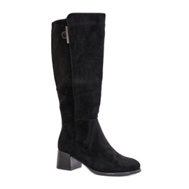 Step in style Boty Model Izanae RMR2481-3 Black Suede - Krok ve velkém stylu černá Step in style Boty Model Izanae RMR2481-3 Black Suede - Krok ve velkém stylu černá