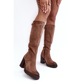 Step in style Kozačky Model Alzeta 58106 Tmavě béžová - Krok ve velkém stylu béžový