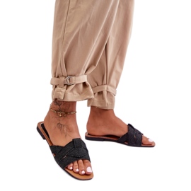 Step in style Sandálové žabky Model Aversa W-112 Black - Krok ve velkém stylu černý