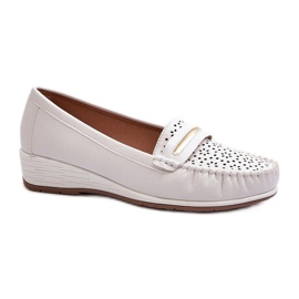 Step in style Mokasíny Model Nassnema 833959 White - Krok ve velkém stylu bílý Step in style Mokasíny Model Nassnema 833959 White - Krok ve velkém stylu bílý