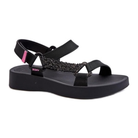 Step in style Sandály Model Zaxy LL285062 Black - Krok ve velkém stylu černý