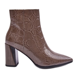 Step in style Boty Model S.Barski MR870-58 Dark Beige - Krok ve stylu béžový Step in style Boty Model S.Barski MR870-58 Dark Beige - Krok ve stylu béžový
