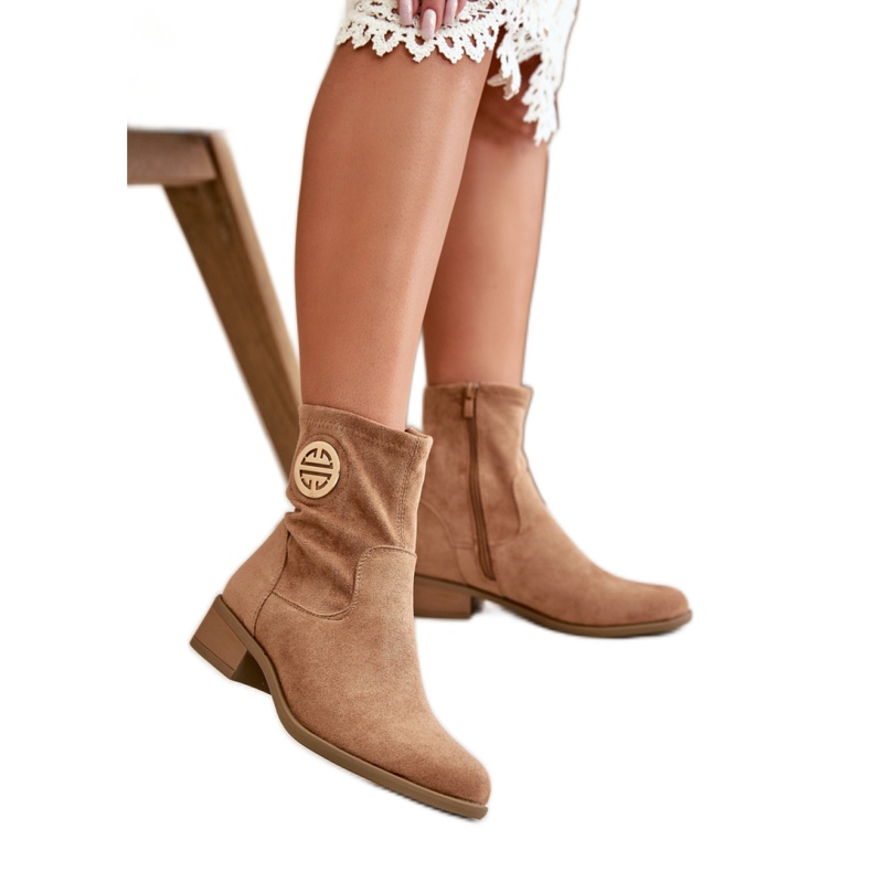 Kozačky Model Lerioria ASA198-28 Beige - Step in style béžový Kozačky Model Lerioria ASA198-28 Beige - Step in style béžový