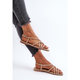 Step in style Sandály Model Big Star NN274012 Béžová - Krok ve velkém stylu béžový