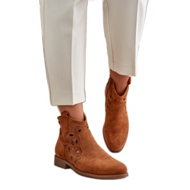 Step in style Boty Model S.Barski HY42-081 Camel - Krok ve velkém stylu hnědý