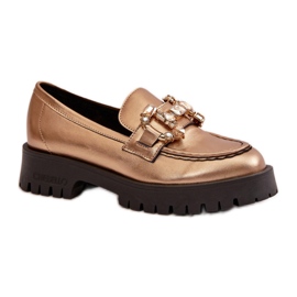 Step in style Mokasíny Model Chebello 4369 Gold - Krok ve velkém stylu žluť