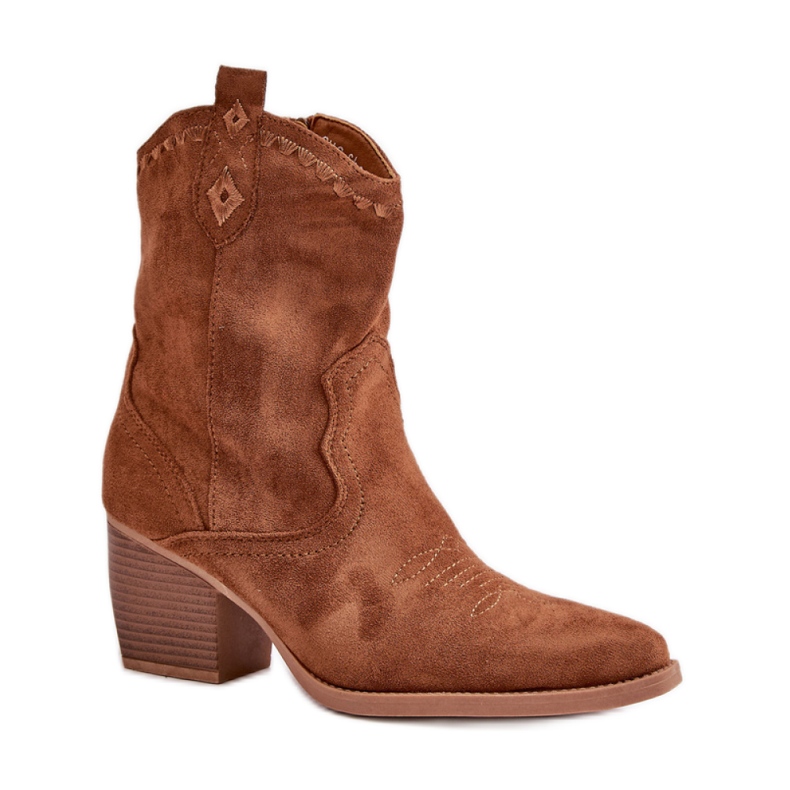 Step in style Boty Model Narinae CHC359 Camel - Krok ve velkém stylu hnědý