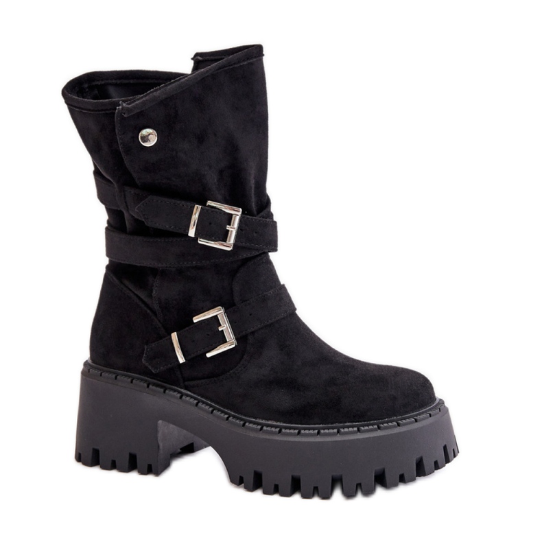 Step in style Boty Model Nerelisa QH7825 Black - Krok ve velkém stylu černá
