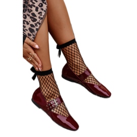 Step in style Balerínky Model Azirae 6689 Bordo - Krok ve velkém stylu červený