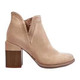 Step in style Kozačky Model Jolnima A5729-39 Světle béžová - Krok ve velkém stylu béžový Step in style Kozačky Model Jolnima A5729-39 Světle béžová - Krok ve velkém stylu béžový