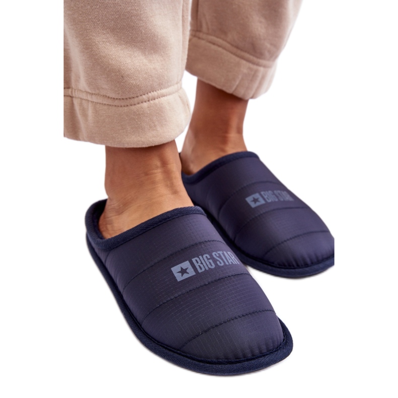 Step in style Pantofle Model Big Star KK274601 Navy - Krok ve velkém stylu Step in style Pantofle Model Big Star KK274601 Navy - Krok ve velkém stylu