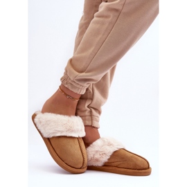 Step in style Pantofle Model Pinky BO-609 Camel - Krok ve velkém stylu hnědý