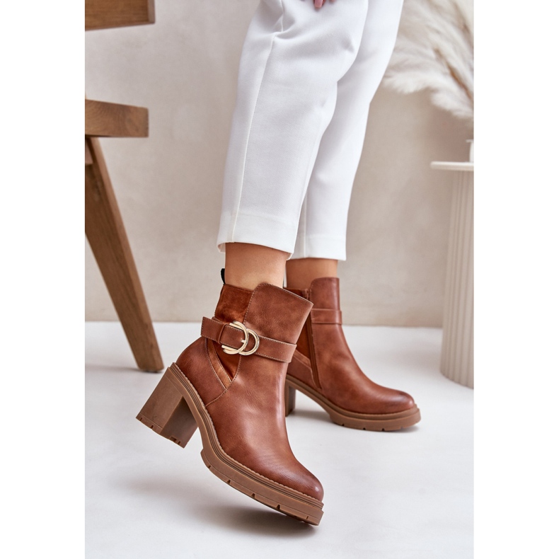 Step in style Boty Model Inabelle M767 Camel - Krok ve velkém stylu hnědý