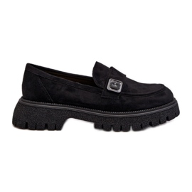 Step in style Mokasíny Model Flanila 62124 Black Suede - Krok ve velkém stylu černý