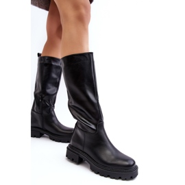 Step in style Holínky Model Eamantha 2177 Black - Krok ve velkém stylu černý