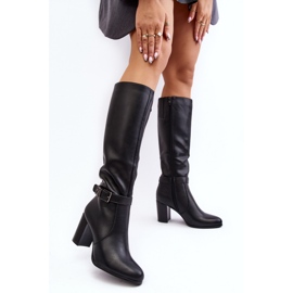 Step in style Kozačky Model Sendilia KZ103 Black - Krok ve stylu černý