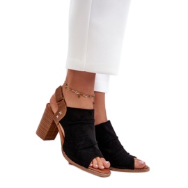 Step in style Sandály Model Rosca 24SD35-7184 Black - Krok ve stylu černý