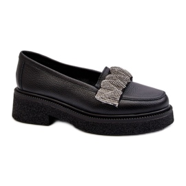 Step in style Mokasíny Model Zazoo 3419 Black Leather - Krok ve stylu černý