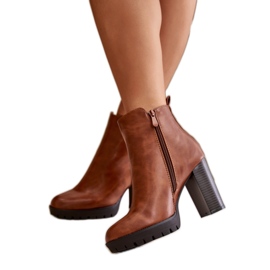 Step in style Boty Model Bioria UK157 Camel - Krok ve velkém stylu hnědý