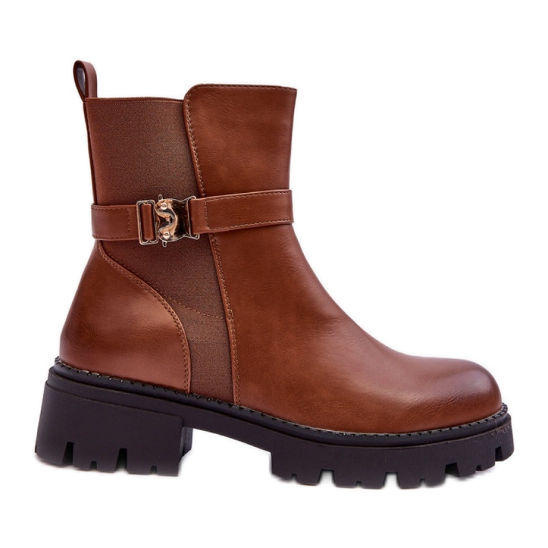 Chelsea boty Model Elspetia F35 Brown Leather - Step in style hnědý