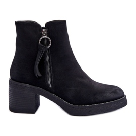 Step in style Boty Model Limoso M706 Black Suede - Krok ve velkém stylu černý