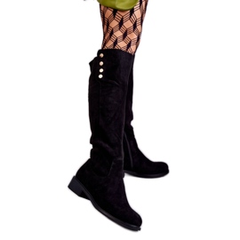 Step in style Kozačky Model Laura HY207-186 Black - Krok ve stylu černá