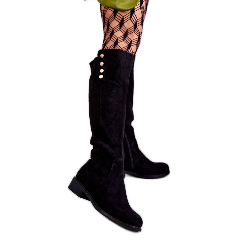 Step in style Kozačky Model Laura HY207-186 Black - Krok ve stylu černá