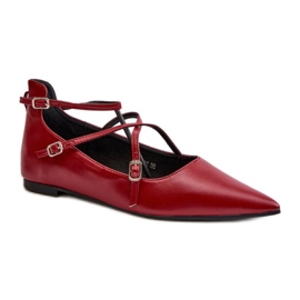 Step in style Balerínky Model Violra P-1396 Bordo - Krok ve velkém stylu červené Step in style Balerínky Model Violra P-1396 Bordo - Krok ve velkém stylu červené
