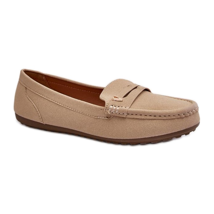 Step in style Mokasíny Model Iramarie DF879 Světle béžová - Krok ve stylu béžový
