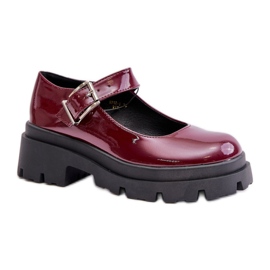 Step in style Boty Model Plikuria 1813-1 Bordo Lakier - Krok ve stylu červený