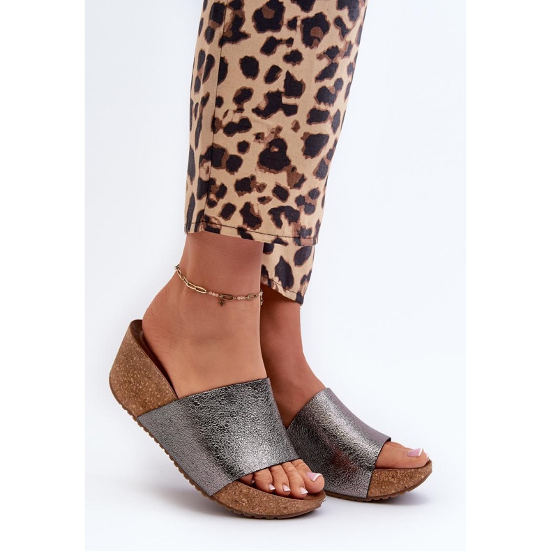Step in style Sandálové žabky Model Zazoo 40291 Graphite - Krok ve velkém stylu šedá