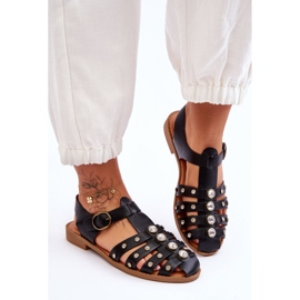 Step in style Sandály Model Ascot G-13 Black - Krok ve velkém stylu černý