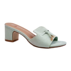 Step in style Sandálové žabky Model Jemenna JH338P Mint - Krok ve stylu zelený