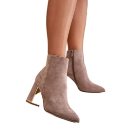 Step in style Boty Model Mevair NS331 Béžová - Krok ve stylu béžový Step in style Boty Model Mevair NS331 Béžová - Krok ve stylu béžový