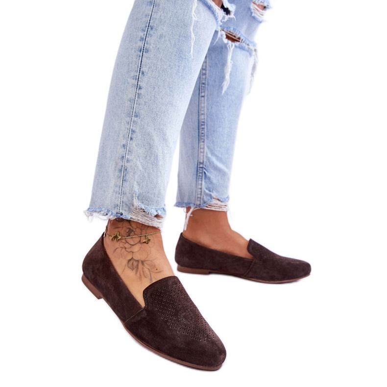 Step in style Mokasíny Model Giovana LR29515 Brown - Krok ve velkém stylu hnědý