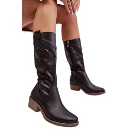Step in style Boty Model Sierra 4043 Black - Krok ve velkém stylu černý