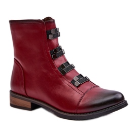 Step in style Boty Model Evalith ASA62-30 Bordo - Krok ve velkém stylu červený