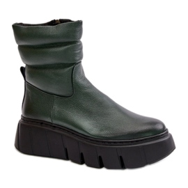 Dámské kotníkové boty Zazoo Dark Green zelený