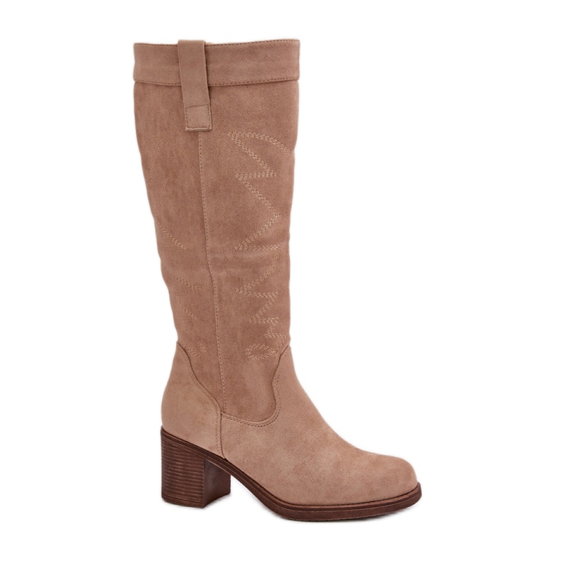 Step in style Kozačky Model Erisorae CHC321 Béžová - Krok ve velkém stylu béžový