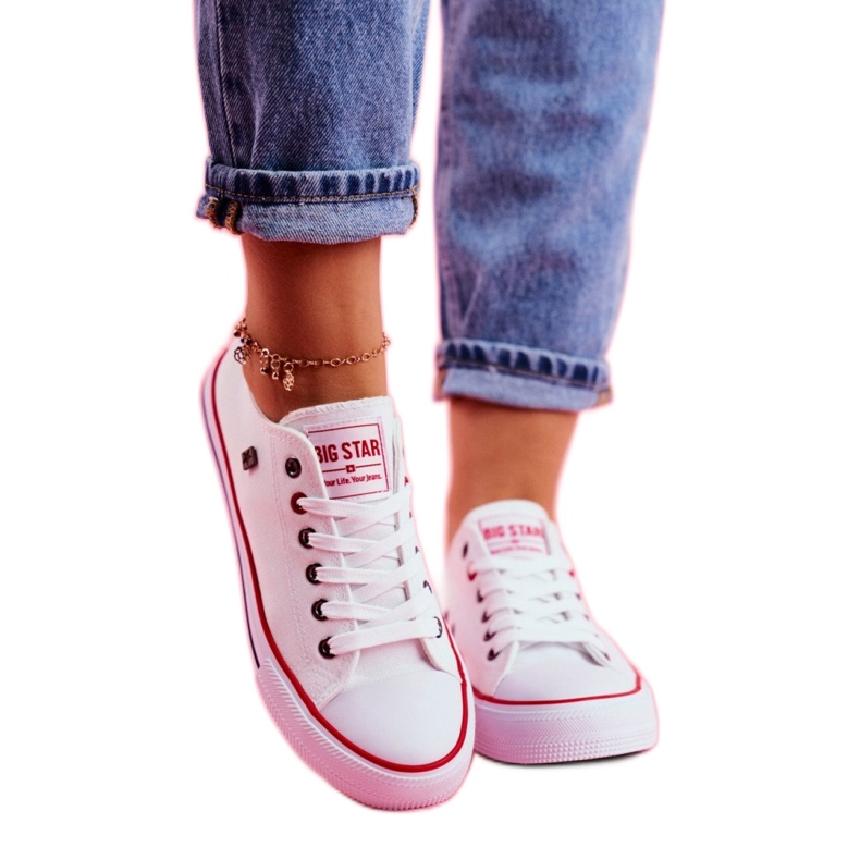 Big Star Klasické šněrovací tenisky bílé bílý