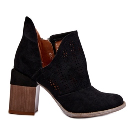 Step in style Boty Model Niartima A5722 Black - Krok ve velkém stylu černý