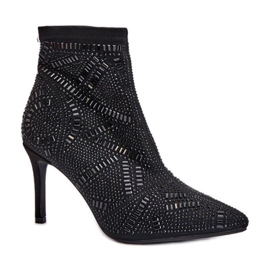 S.Barski HY42-161 Černé kozačky černý