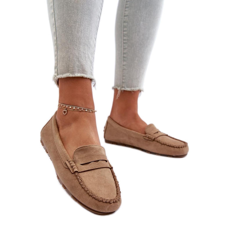 Mokasíny model 24PB02-7673 tmavě béžová béžový