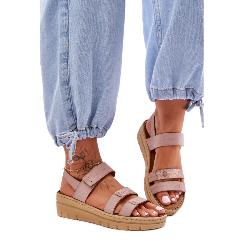 Step in style Sandály Model Fresh Look 23-46011 Růžové - Krok ve velkém stylu růžový