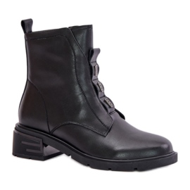 Evento Dámské ploché kotníkové boty černý