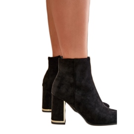 Step in style Boty Model Mevair NS331 Black Suede - Krok ve velkém stylu černý