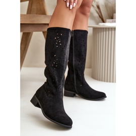 Step in style Boty Model Orchides NS525P Black - Krok ve velkém stylu černý