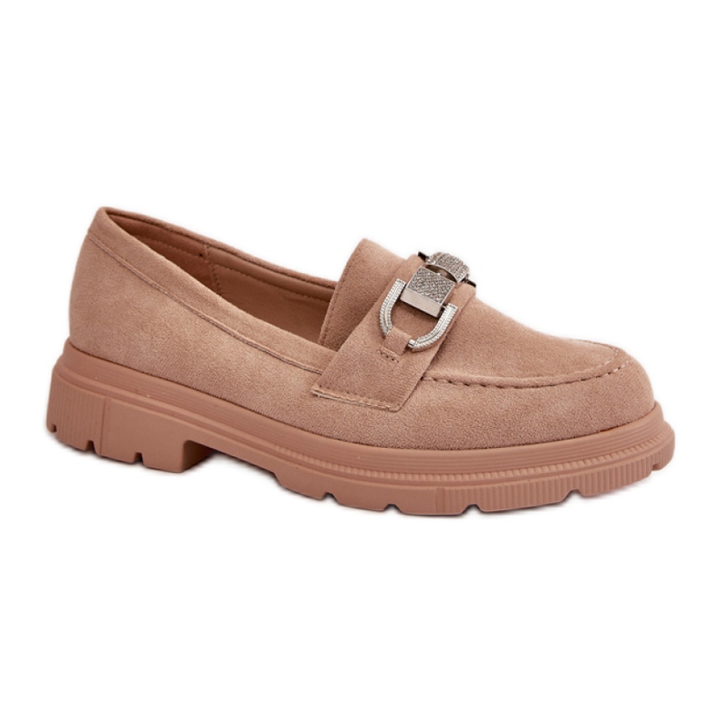 Dámské mokasíny se zdobením 23003 béžová béžový