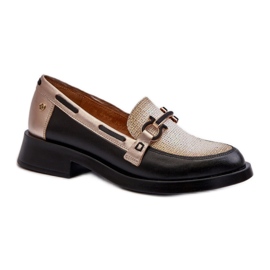 Maciejka 06493-01 Black/Gold mokasíny černý